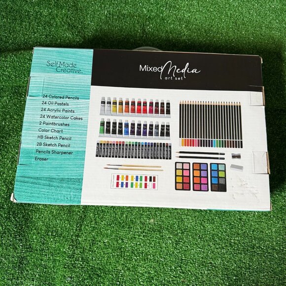 Mixed Media 104-Piece Deluxe Art Set with Wooden Box and Drawing Supplies NEW - Picture 10 of 16